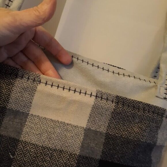 NEW Suede and Plaid Shoulder bag Purse Double handle Satchel Custom Stitching - Picture 6 of 10